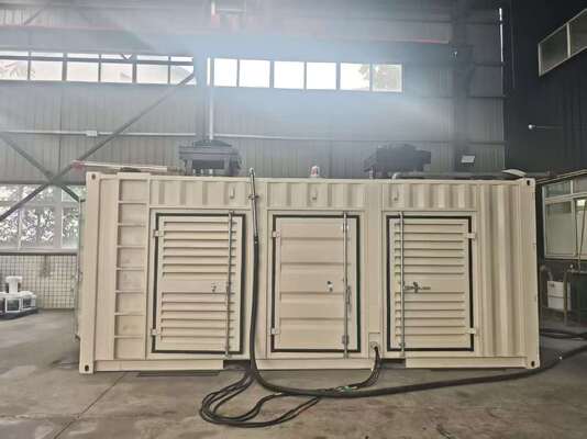 ราคาดี คอนเทนเนอร์พรีเมียม 120kW 150KVA ประสิทธิภาพสูง ราคาเสียงต่ํา แรงผลิตแก๊สธรรมชาติ CHP ออนไลน์